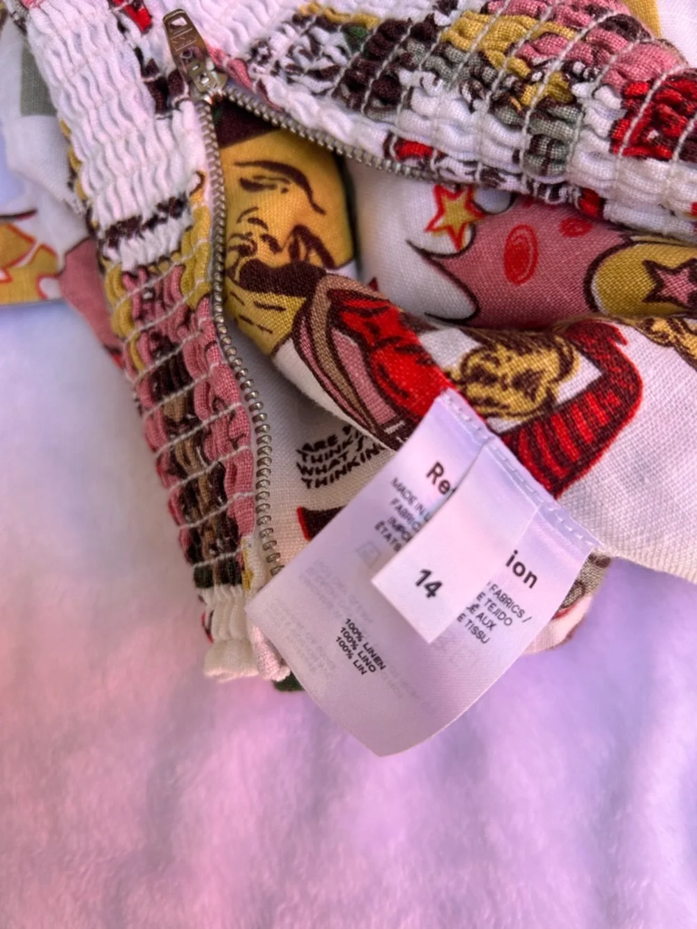 Reformation Comic Print Crop Top - Multicolor - Picture 6 of 16